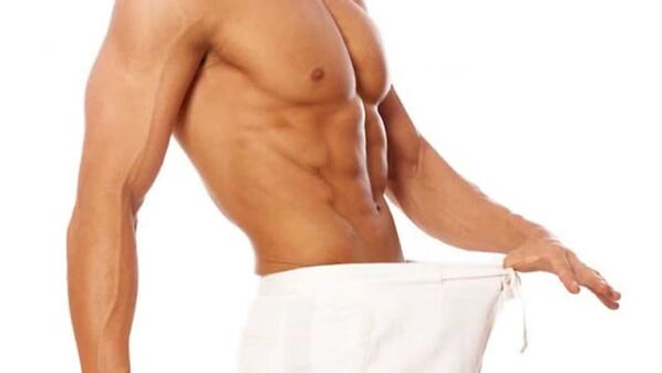 The man was pleased with the result of penis enlargement