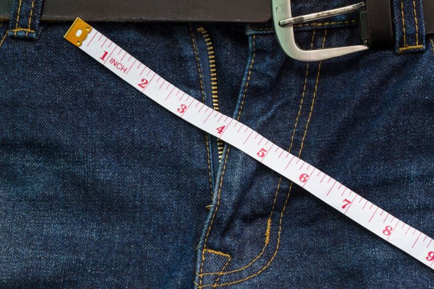 centimeters to measure the penis after increasing the width